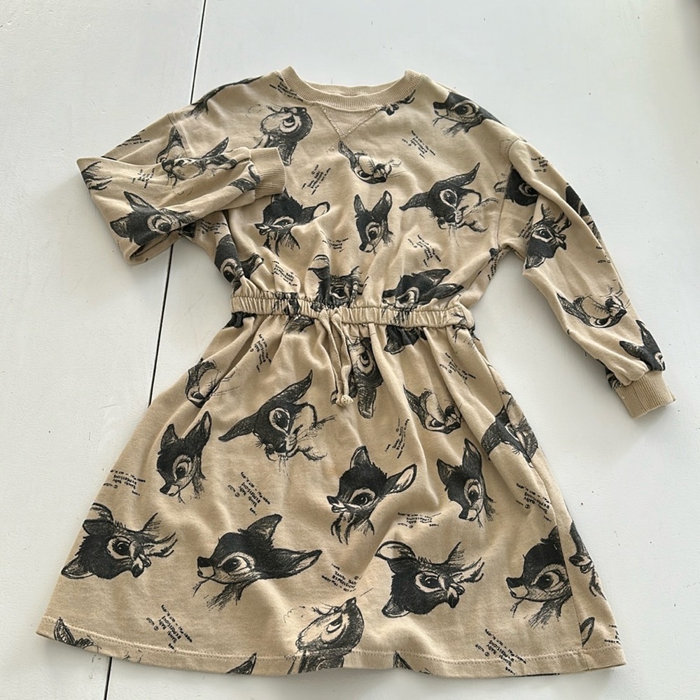 Super Cute Disney Bambi x Zara jersey dress